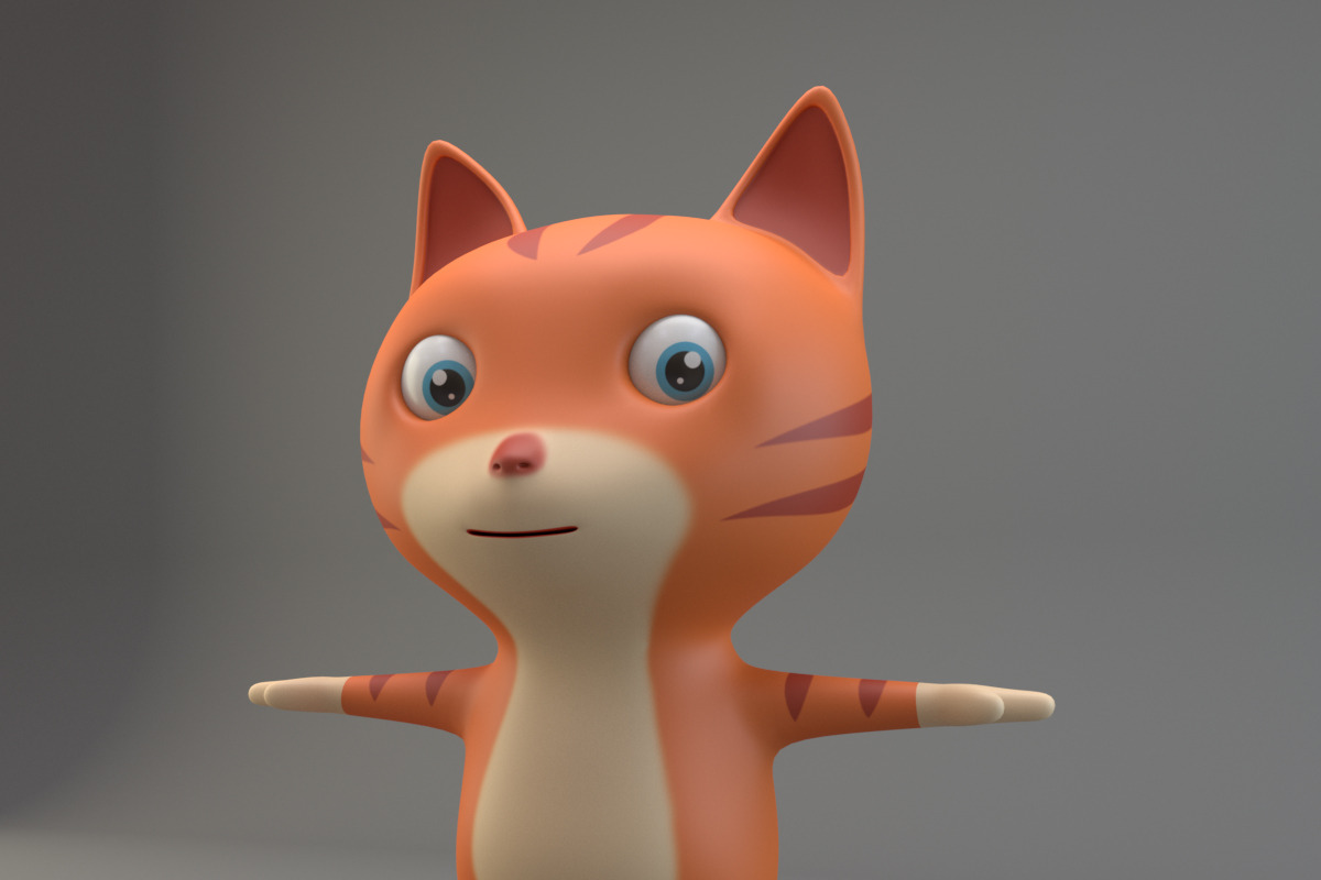 Cartoon Cat, an Animal 3D Model by XYZ Space (Photo 2 of 5)