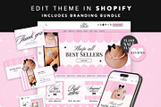 Pink Shopify Theme and Branding Kit, a Shopify Template by Template Twist Shop (Thumbnail 1 of 9)