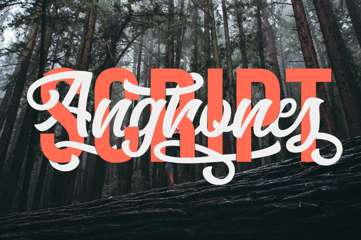 Anghones - Script Font preview 5