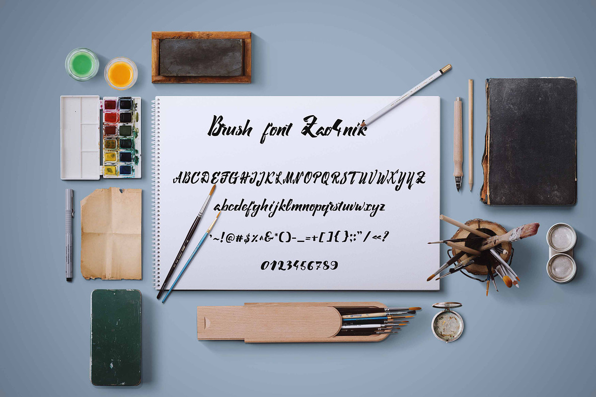Brush Font for print Zao4nik preview 2