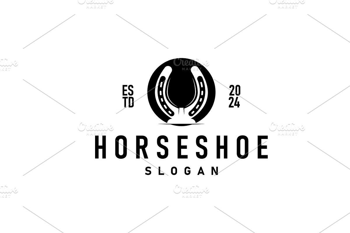 horseshoe logo design western cowboy, a Branding & Logo Template by Maylianaw28