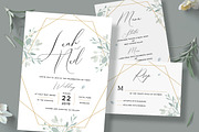 Geometric Wedding Invitation, an Invitation Template by Aarley Kaiven (Thumbnail 1 of 6)