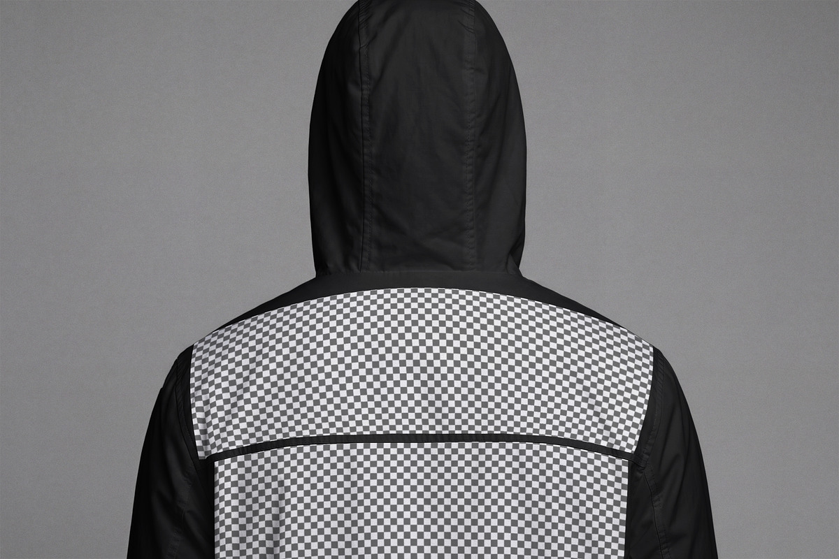 Urban Windbreaker Hoodie Mockup, a Hoody Mockup by Designer Dude (Photo 2 of 2)