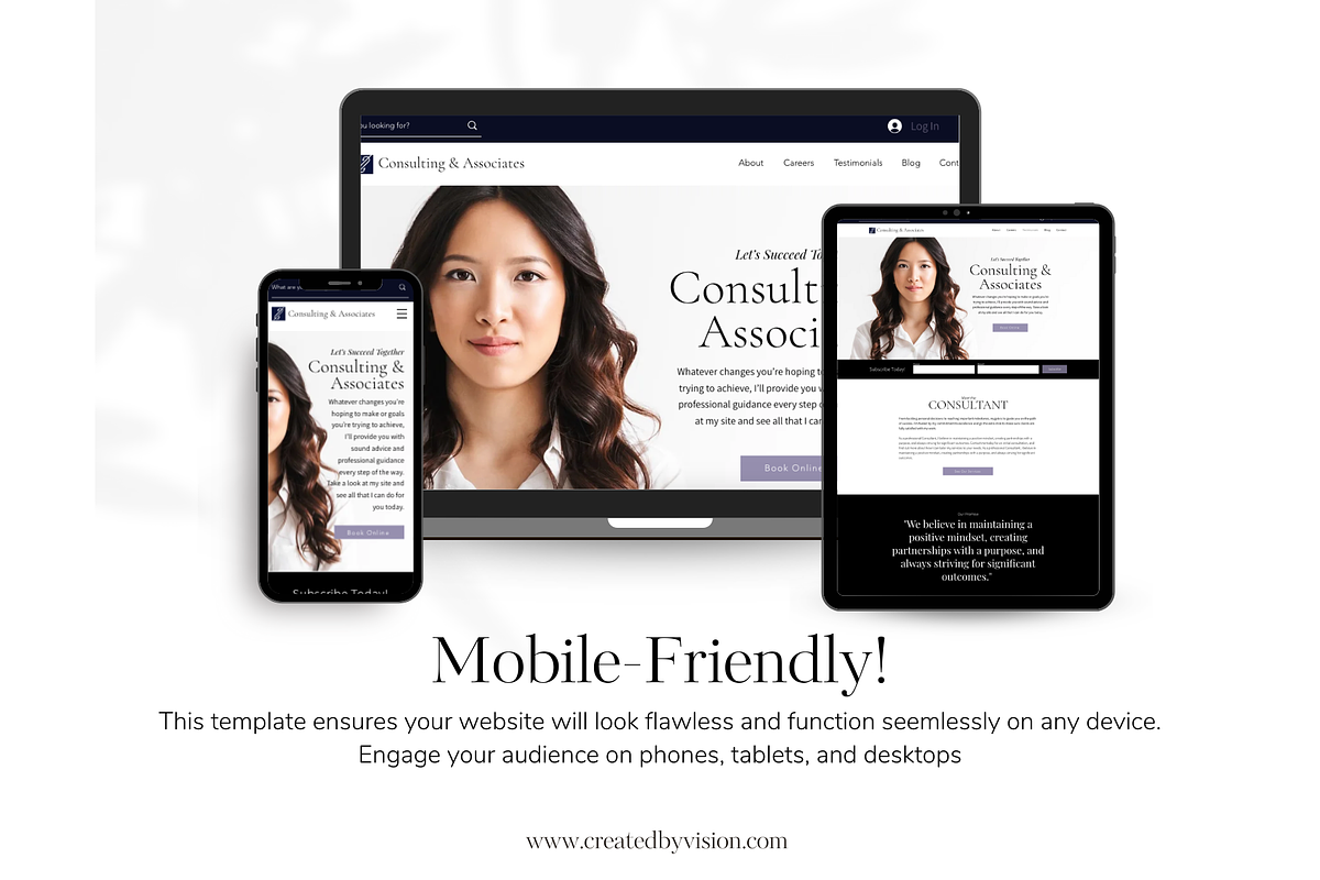 WIX Website Template for Consultants, a Wix Template by CreatedbyVision LLC (Photo 8 of 10)