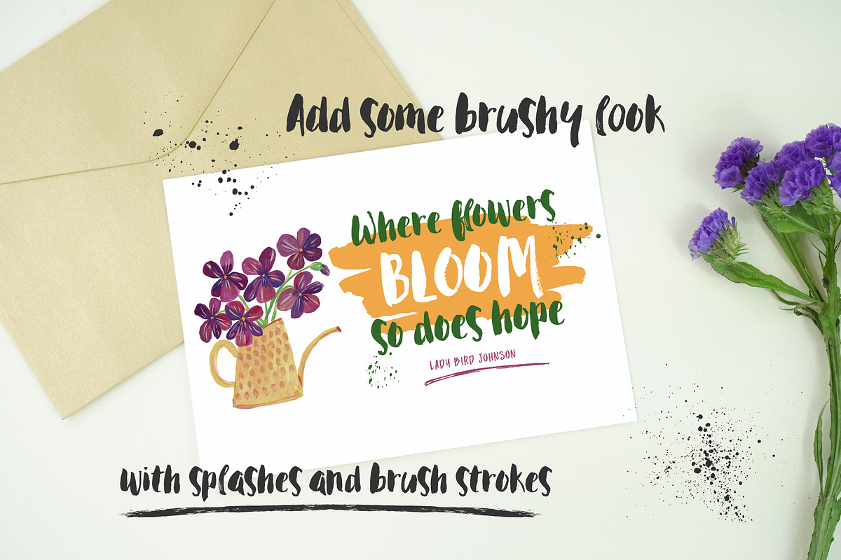 Florista Brushed Font Duo, a Script Font by Anna Ivanir (Photo 3 of 12)