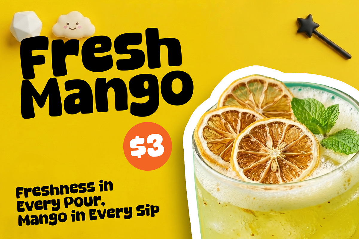 Magic Yellow - Cozy & Display Font, a Sans Serif Font by khurasan (Photo 3 of 6)