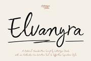 Elvanyra Natural Handwritten Script, a Script Font by Lettertype Studio (Thumbnail 1 of 11)