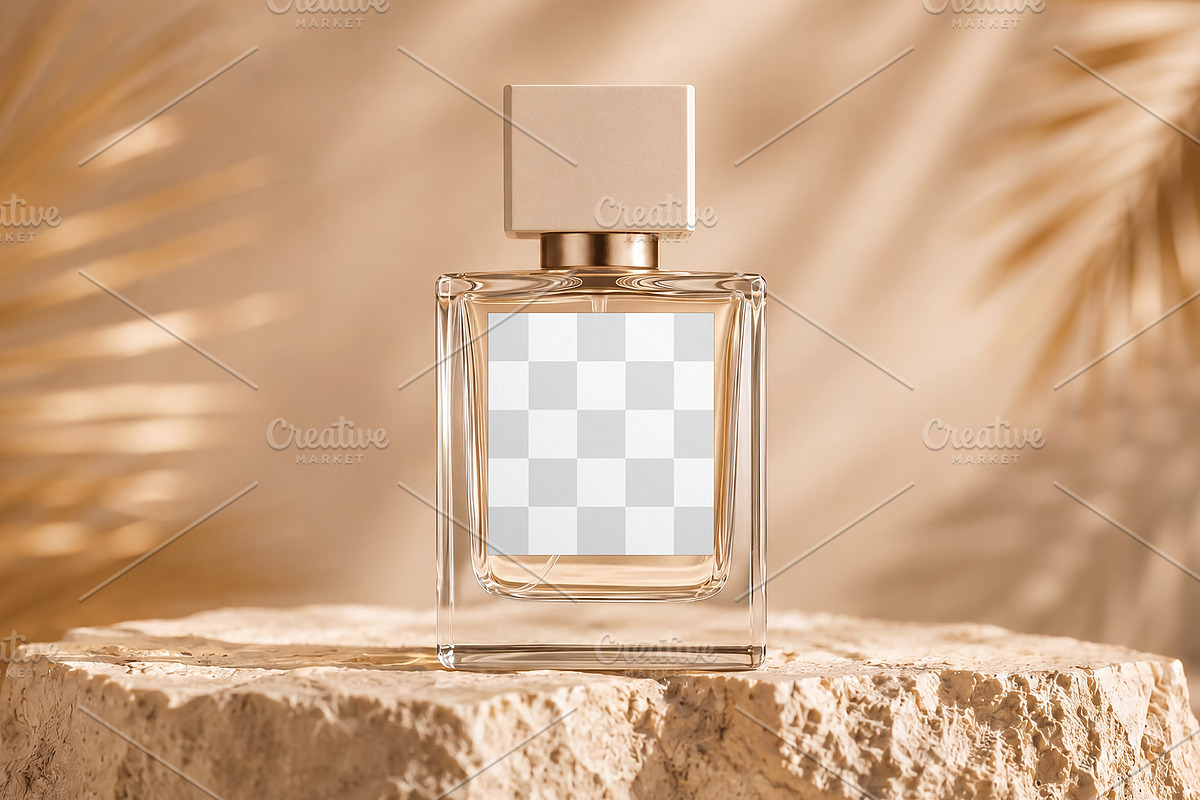 Glass Bottle Perfume Mockup, a Packaging Mockup by Country4k (Photo 2 of 3)