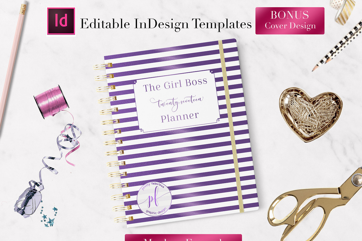 Monthly Planner | InDesign Template, a Stationery Template by Planner Templates (Photo 5 of 17)