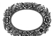 50 Elegant Floral Oval Mirror Frame, a Decorative Illustration by Amazin_art (Thumbnail 5 of 40)