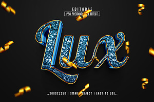 Lux Editable 3D Text Effect Style, a Layer Style Add-On by Md Jahidul99