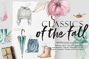 Classics of the fall, Watercolor Set, an Object Graphic by Jeanina Vlad (Thumbnail 1 of 12)