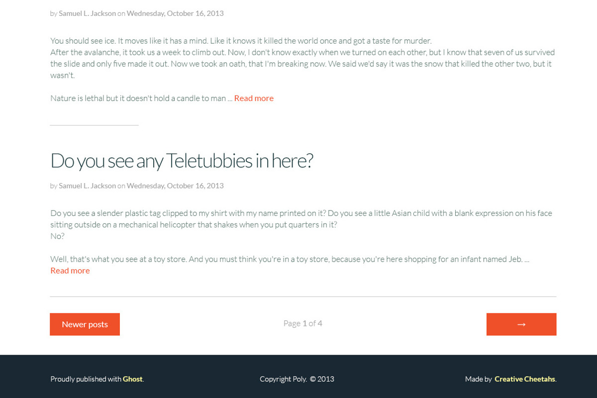 Poly - Simple Responsive Ghost Theme, a Websites & App Template by Creative Cheeaths shop (Photo 4 of 4)