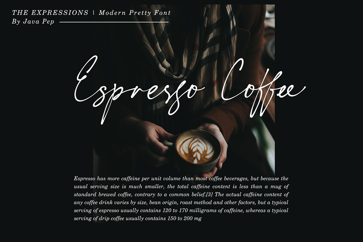 The Expressions / modern pretty font preview 6
