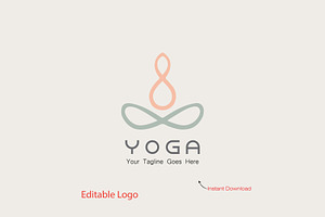 Modern Yoga Logo Design, a Branding & Logo Template by YUDesignStore