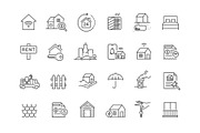 Rental property line icons set, an Outline Icon by Tettygreen (Thumbnail 2 of 2)
