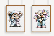 Whimsical Easter Teddy Bear Clipart, an Illustration by Libby Wishes (Thumbnail 5 of 8)