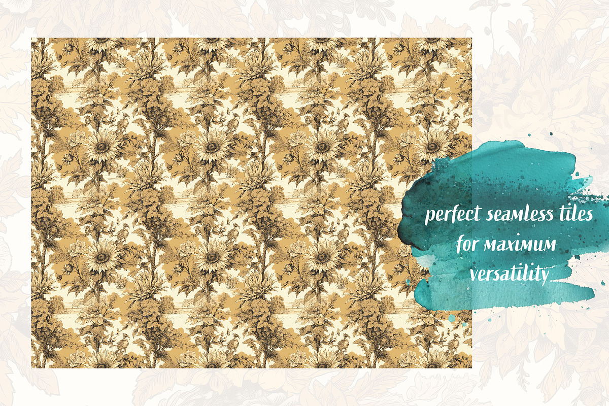 Autumn Toile Seamless Patterns, a Decorative Illustration by Verdigris Studios (Photo 4 of 4)