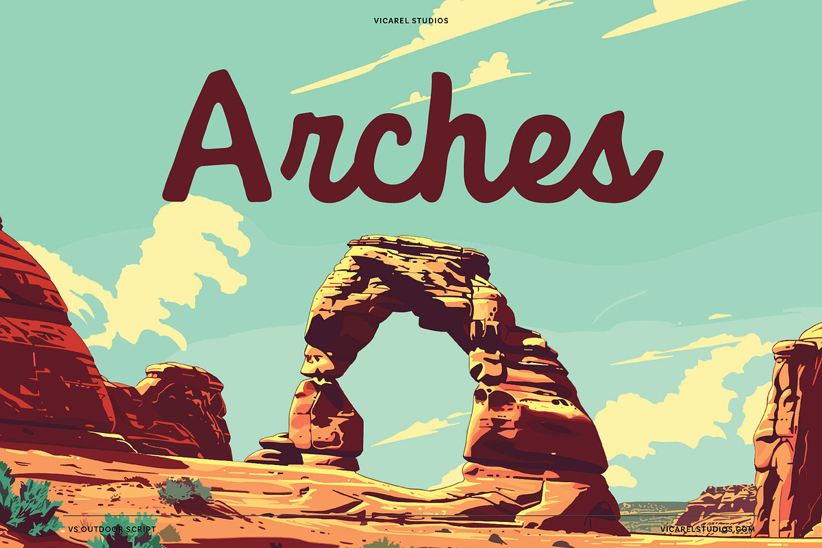 Outdoor Script | National Park Font, a Script Font by Vicarel Studios (Photo 7 of 27)