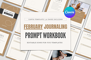 Prompt Journaling Workbook | Canva, a Magazine Template by Designs by Darowan (Thumbnail 1 of 10)