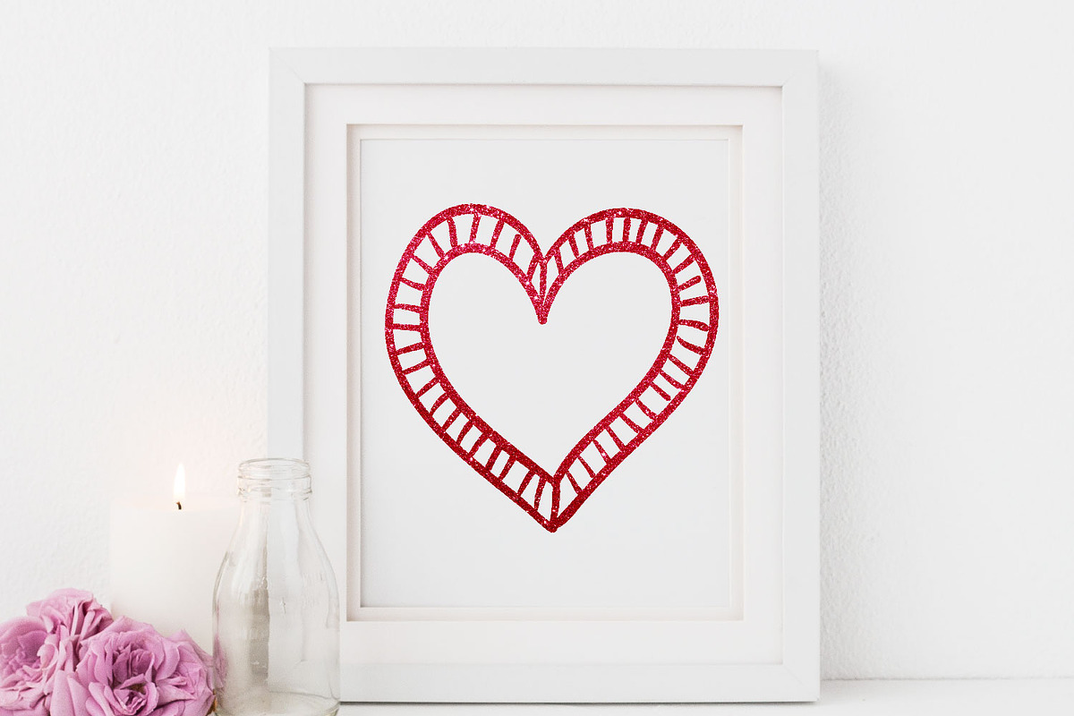 Red Glitter Heart Clip Art, a Graphic by ConfettiBears (Photo 5 of 5)
