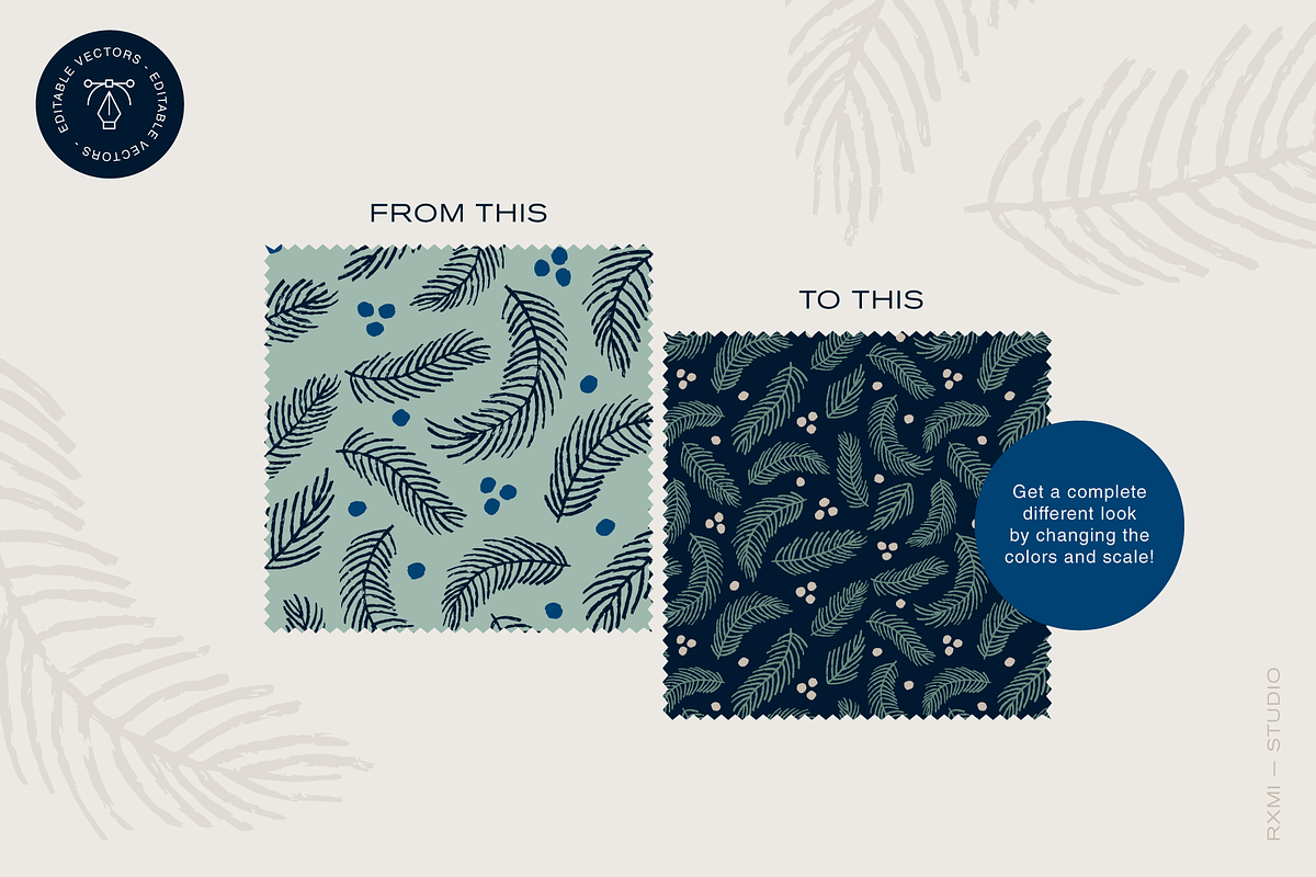Snowy Christmas Patterns and Clipart, a Pattern Graphic by Rxmi Studio (Photo 7 of 9)