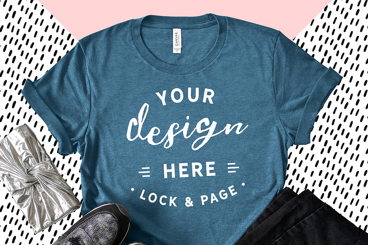 Bella Canvas 3001 Graphic Mockups, a Shirt Mockup by lock and page (Photo 62 of 65)
