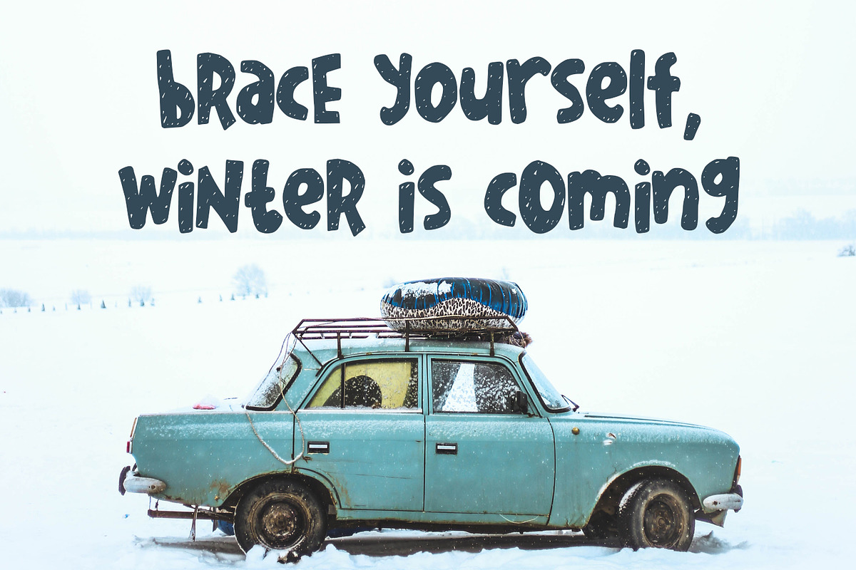 Sketchy in Snow, a Handwritten Font by Abo Daniel Studio (Photo 2 of 10)