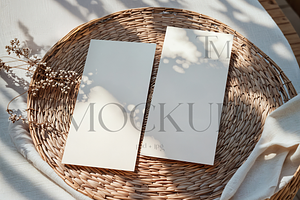 Dinner Party Menu Mock, Program Mock, a Product Mockup by TatiMockup
