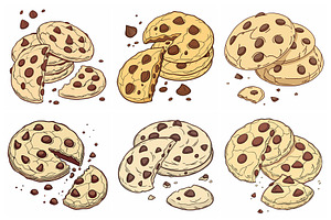 Delicious chocolate chip cookie, an Object Graphic by Billah Hub
