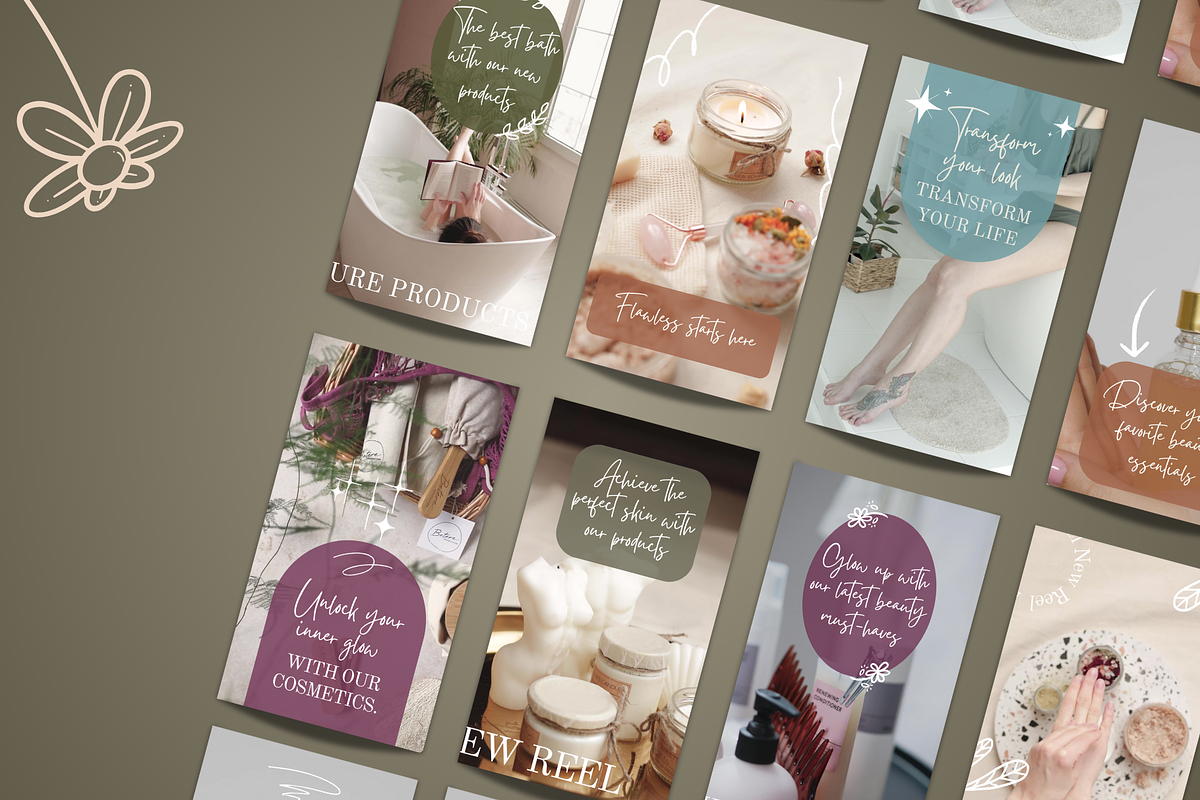 Beauty Instagram Reel Cover Template, a Social Media Template by PaolaroiDesign (Photo 2 of 7)