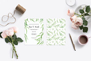 Leafy Watercolor Wedding Invitation, an Invitation Template by Love Design (Thumbnail 5 of 7)