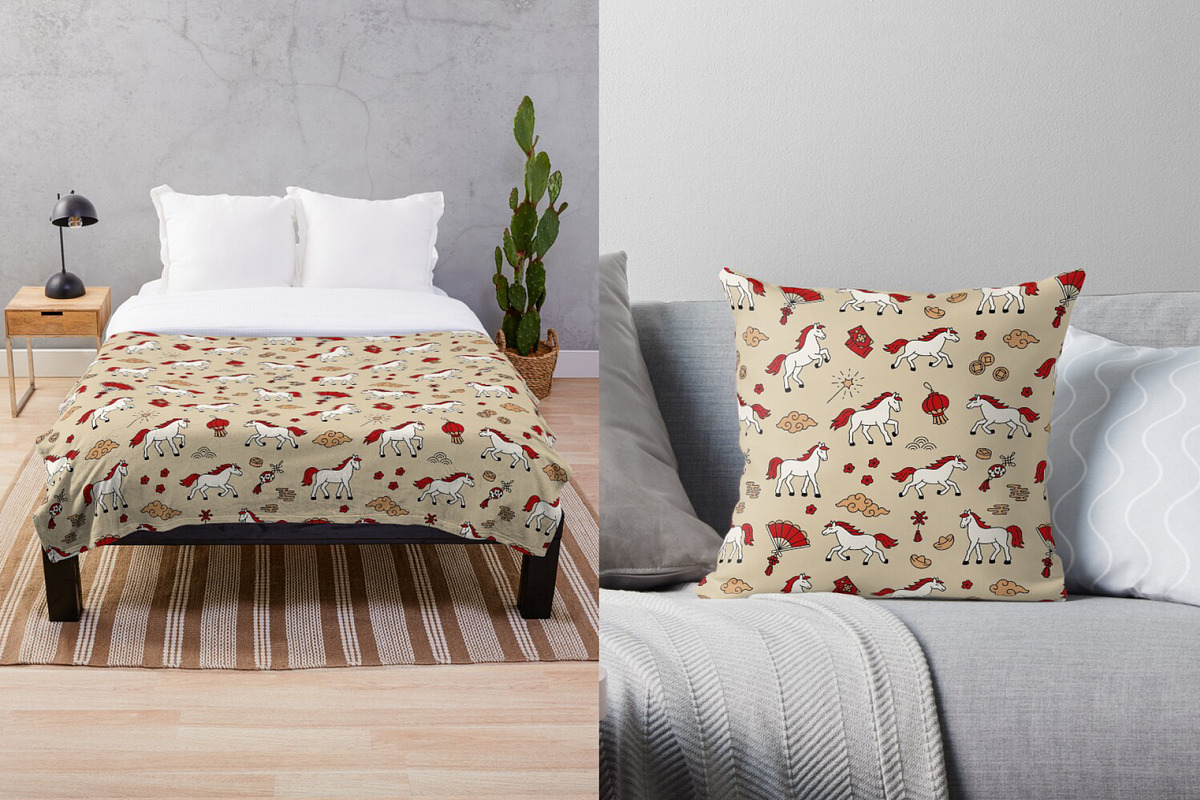 Seamless Pattern for Asian New Year, a Pattern Graphic by Viaireshop (Photo 3 of 4)