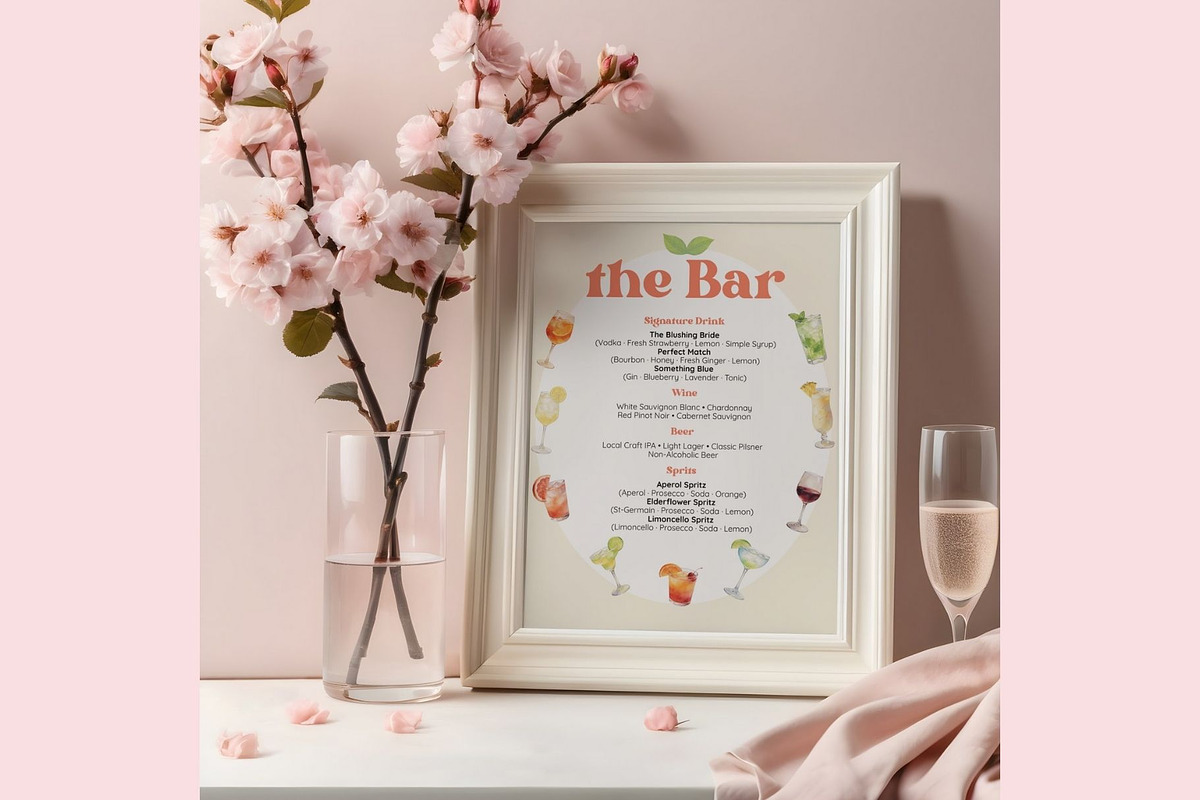 Signature Drink Sign Canva Template, a Brochure Template by GraphiCarola (Photo 5 of 6)