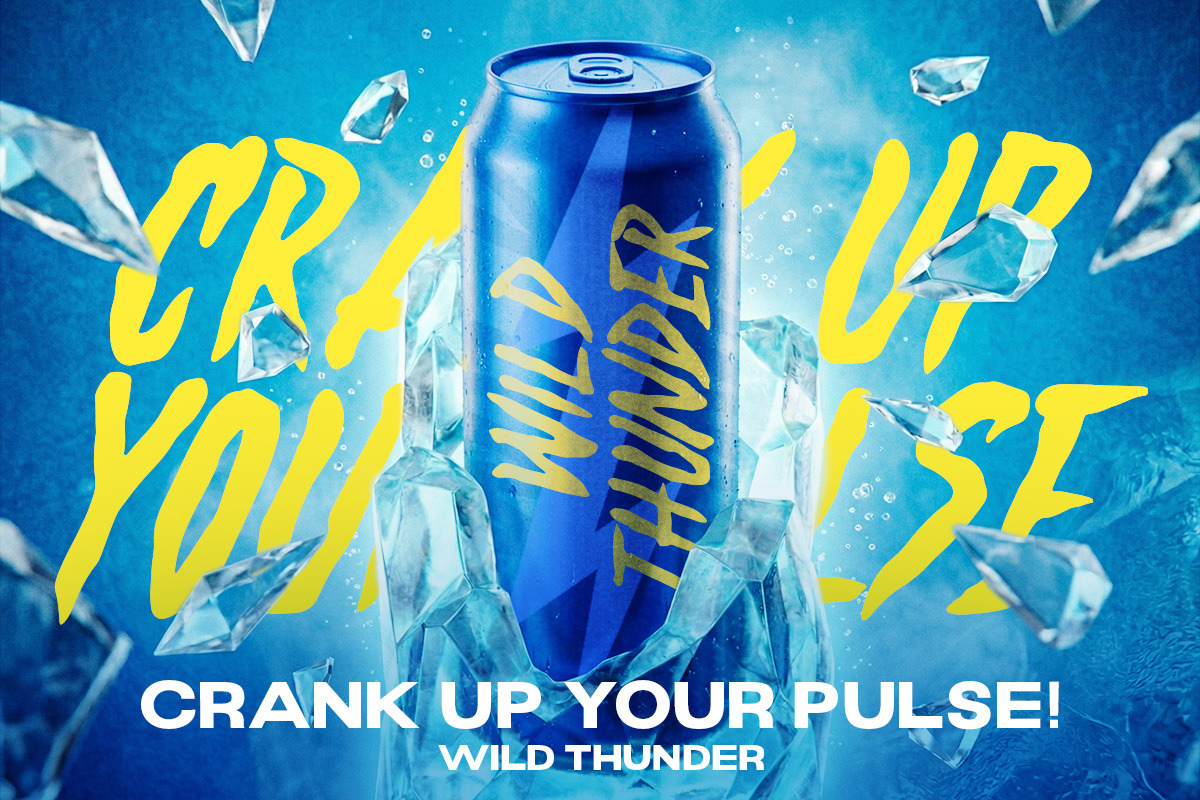 Wild Thunder - Energy Drink Font, a Handwritten Font by Letterhend Studio (Photo 2 of 9)