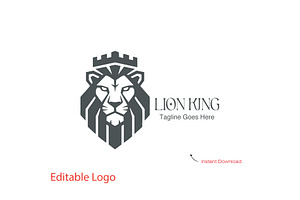 Royal Lion Head Logo Design, a Branding & Logo Template by YUDesignStore