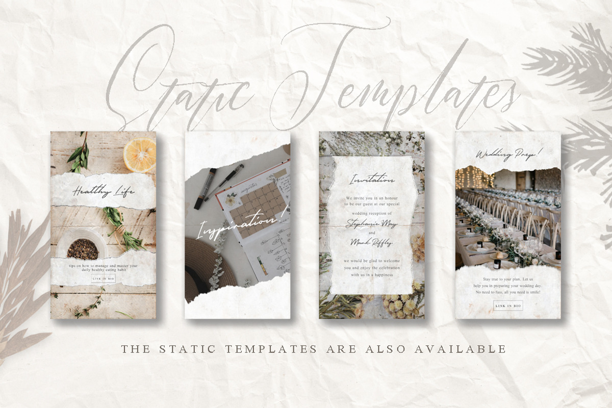 ANIMATED Rustic Paper Instagram Pack, a Social Media Template by Eviory (Photo 9 of 14)