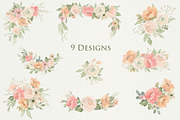Soft Coral, Pink and White Flowers, an Illustration by Graphic Blue Bird (Thumbnail 2 of 6)