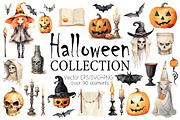 Halloween Vintage clipart, an Object Graphic by Evgeniia (Thumbnail 1 of 11)