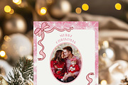 Photo Pink Bow Holiday Card, a Card Template by LucaTheme (Thumbnail 3 of 6)