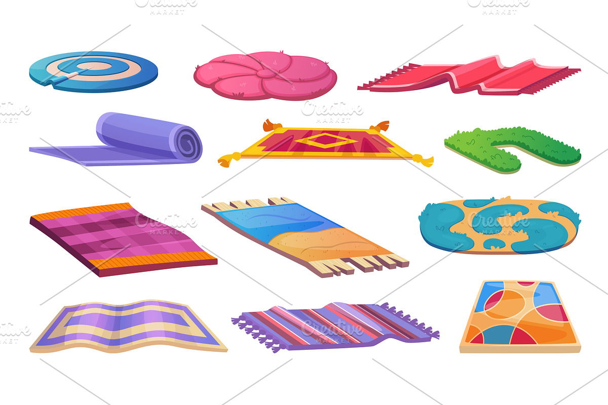 Wool carpets. Fabric textile cozy, an Object Illustration by Onyx