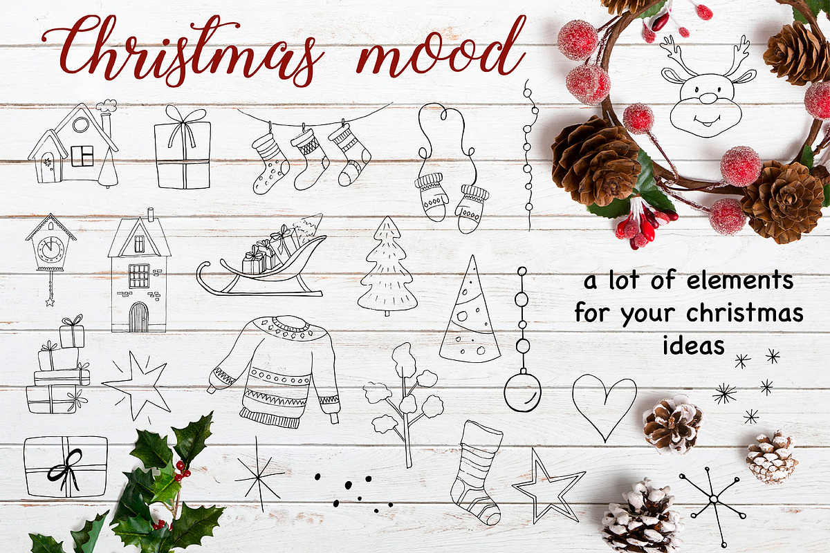 CHRISTMAS MOOD. Design toolkit, an Illustration by SaharaArt (Photo 2 of 7)