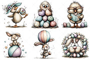Whimsical Easter Animals Clipart, an Illustration by Craft Nest (Thumbnail 3 of 11)