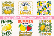 Coastal Yellow Lemon Summer Bundle, a Seasonal Illustration by Designworld (Thumbnail 1 of 9)