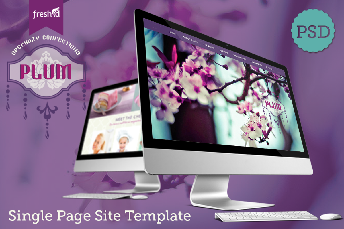 Plum - Single Page Website Template, a Websites & App Template by Fresh ID (Photo 1 of 4)