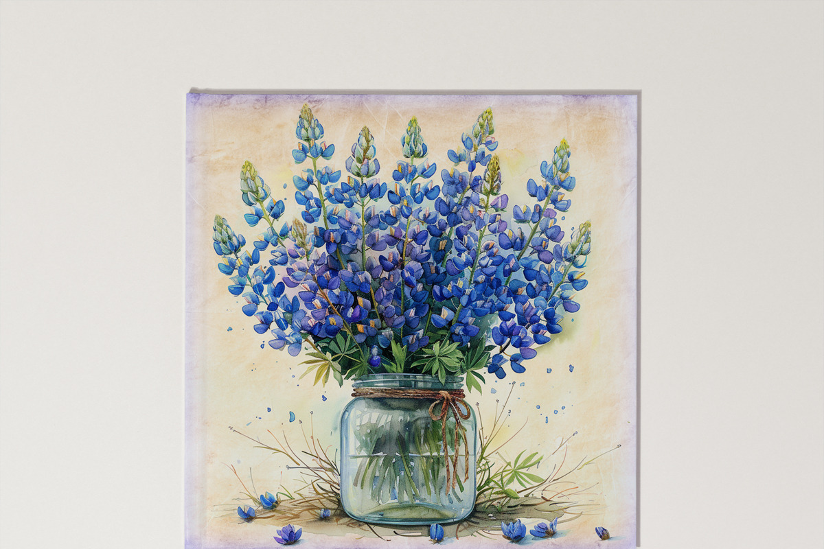 Bluebonnets in Texas Watercolor, an Object Graphic by NeatGrafix (Photo 2 of 10)