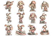 Easter Hip Hop Bunny Clipart, an Illustration by Design Market (Thumbnail 3 of 3)