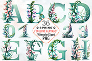 Foxglove spring Alphabet Png, an Illustration by RobertsArt (Thumbnail 1 of 7)