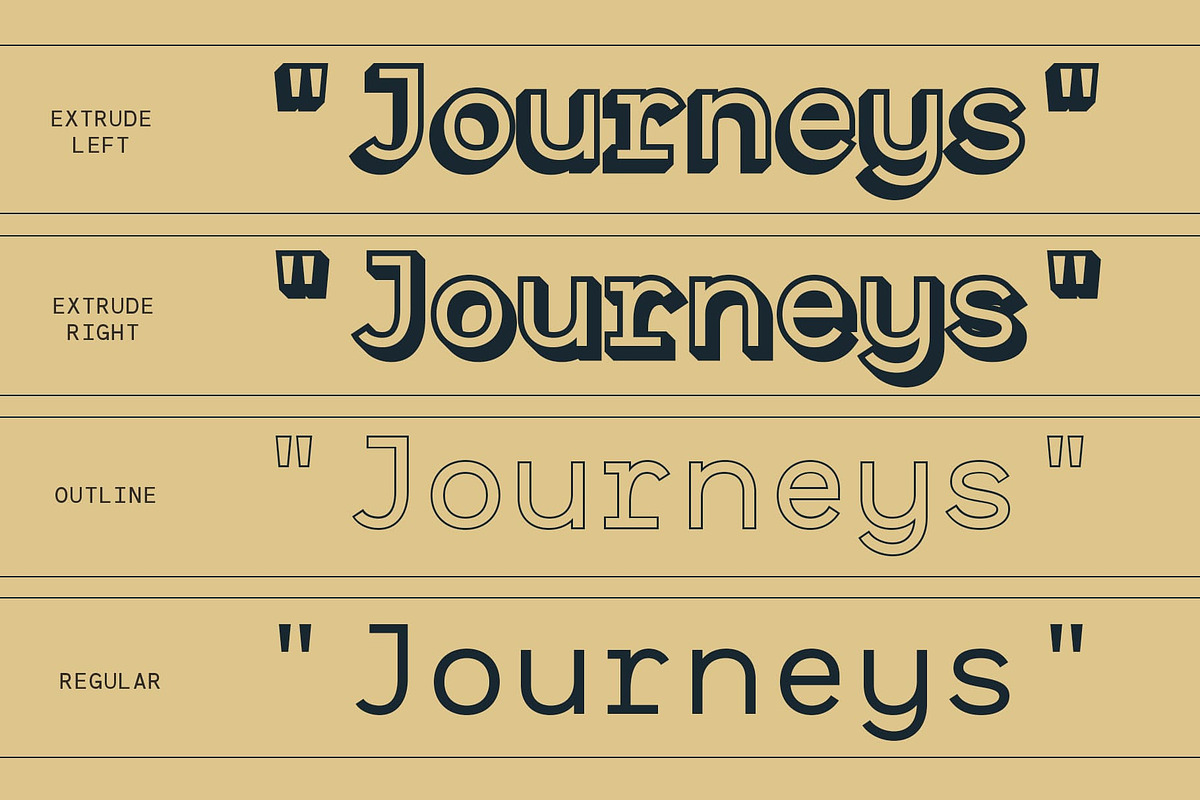 CS Barney Mono 3D, a Sans Serif Font by Craft Supply Co. (Photo 2 of 8)