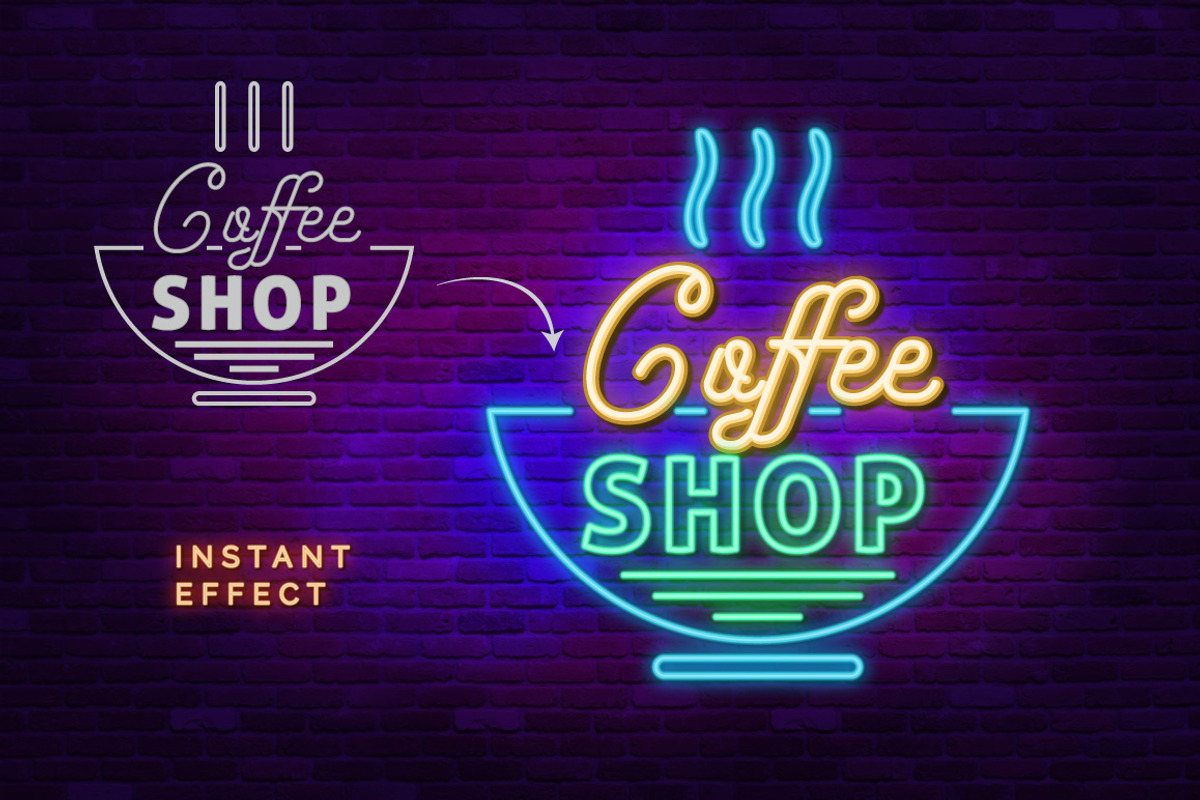Neon Sign-Illustrator Effects, a Layer Style Add-On by Vector Galore (Photo 2 of 12)